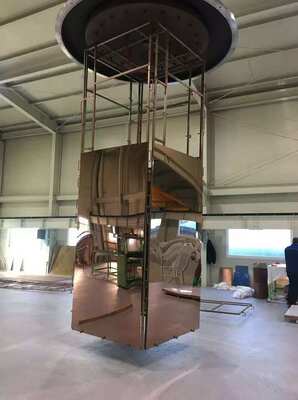 Langlebige PVD-Plattiermaschine mit Volloberflächen-Abdeckungstechnologie für Edelstahl-Raumteiler