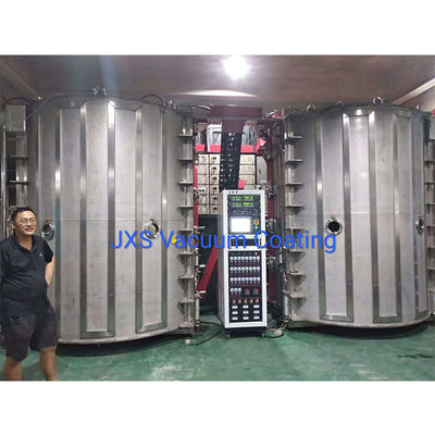 Ein guter Preis. Vakuumbeschichtungs-Ausrüstung der hohe Leistungsfähigkeits-Edelstahl-Auspuff-Rohr-goldene Regenbogen-Farbepvd in Foshan JXS Online